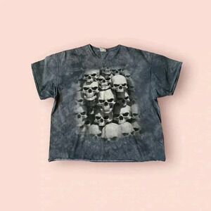 2005 David penfound gray skull delta pro weight tee